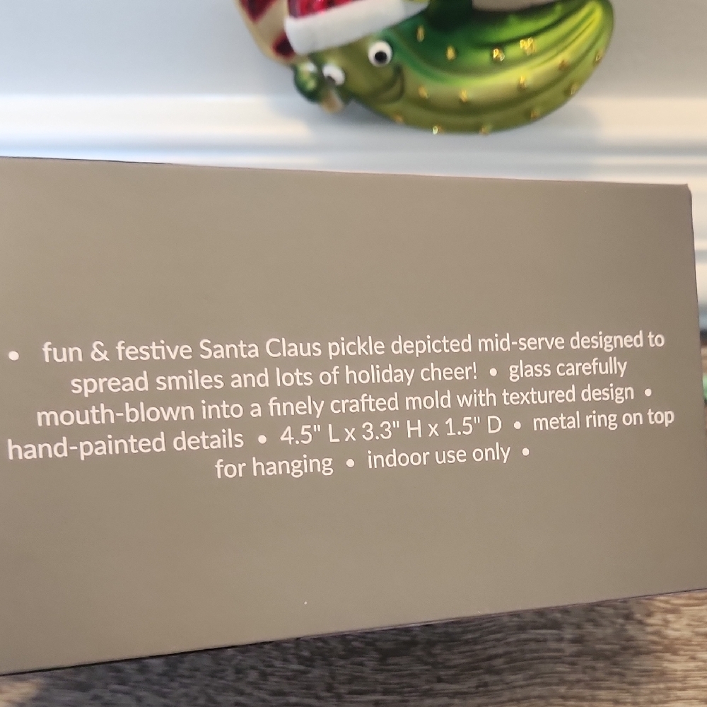 Pickleball Santa Ornament - Festive Green - Picture 6 of 6